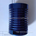 Precision Turned Parts, Micro Generator Motor Shell, Made of Aluminum, Blue Anodized